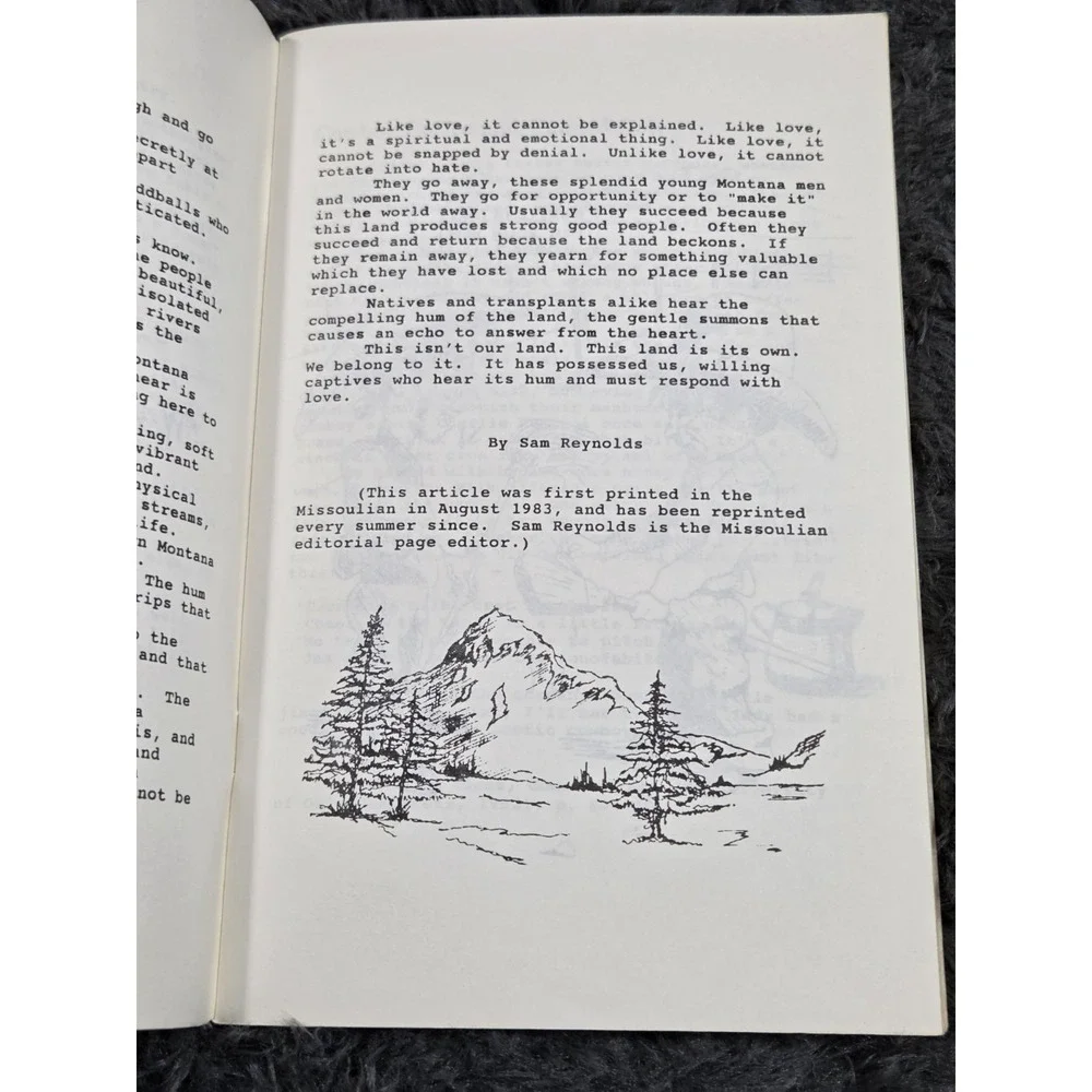 Out Montana Way, Collection of Recipes,‎ Remedies, Cartoons, Softcover, 1989